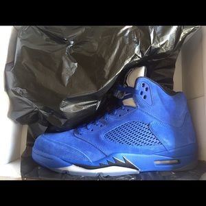 jordan retro 5s blue suede